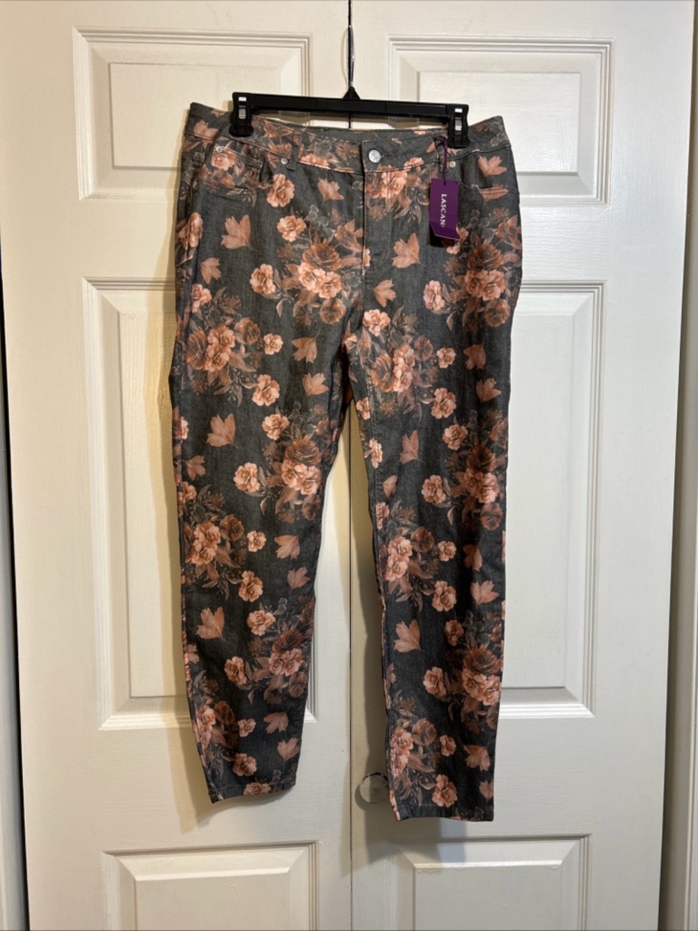 NWT Lascana Women's Multiprint Floral Stretch Jeggings Ankle Jeans Size 12